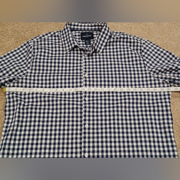 Men's Blue Checkered Long Sleeved Button Down Shirt By Daniel Hechter Paris -XL - Picture 6 of 8